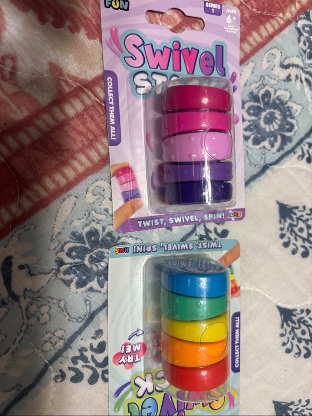 Swivel Stacks Kids Fidget Toy - Multicolor & Pink Sets - Picture 3 of 4